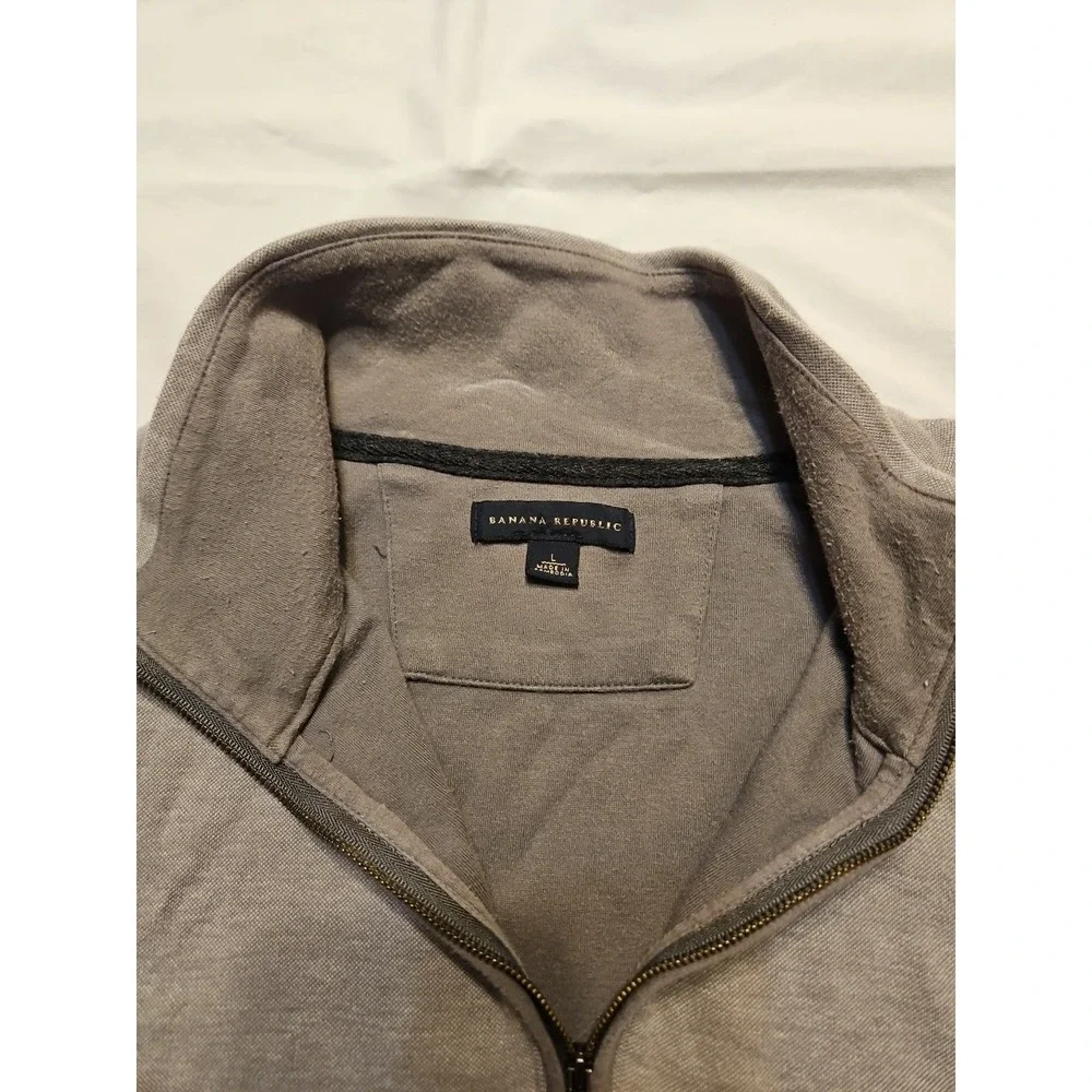 Banana Republic‎ 1/4 Zip Pullover Urban Gray Mens Large